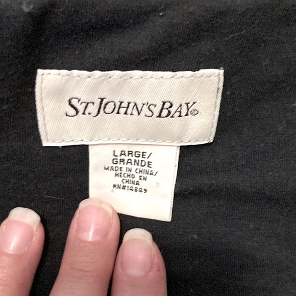 St. John’s Bay Black Pea Coat size L - Picture 6 of 7